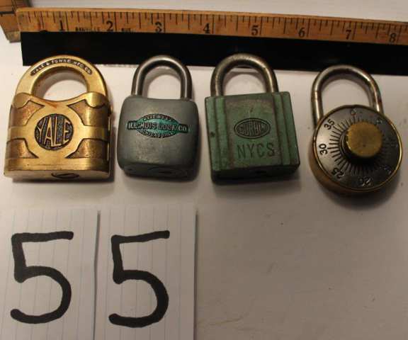 Four Old Padlocks