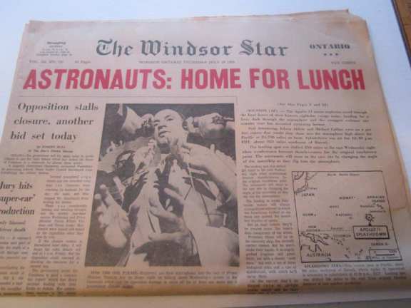 July 24 /1969 Astronauts  Home for Lunch Windsor Star