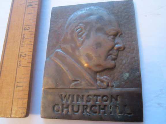 Winston Churchill Bronze plaque