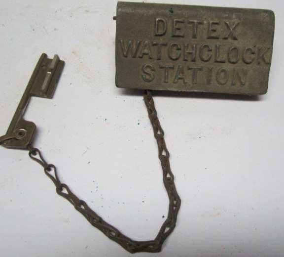Detex night watchman's watchlock station with key