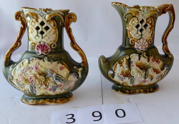 Majolica Vases - Victorian