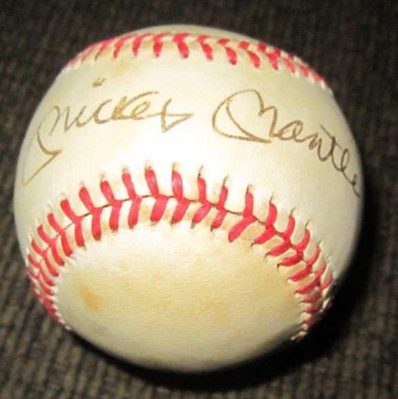 Mickey Mantle original autographed baseball