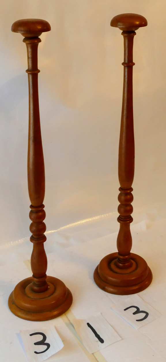 Pair of Wooden Hat Stands