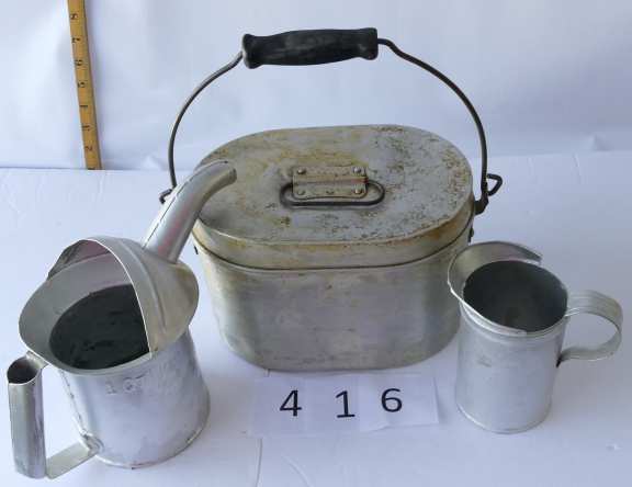 Three Metal Containers