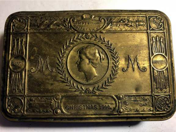 Brass Christmas Box 1914