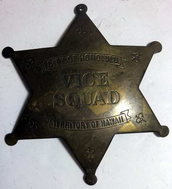 City Of Honolulu Vice Squad Badge