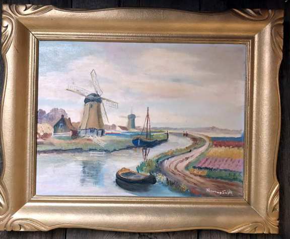 Dutch Scene Oil Painting By Rosemary Smyth