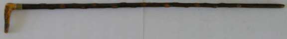 Knobby walking stick with bone handle