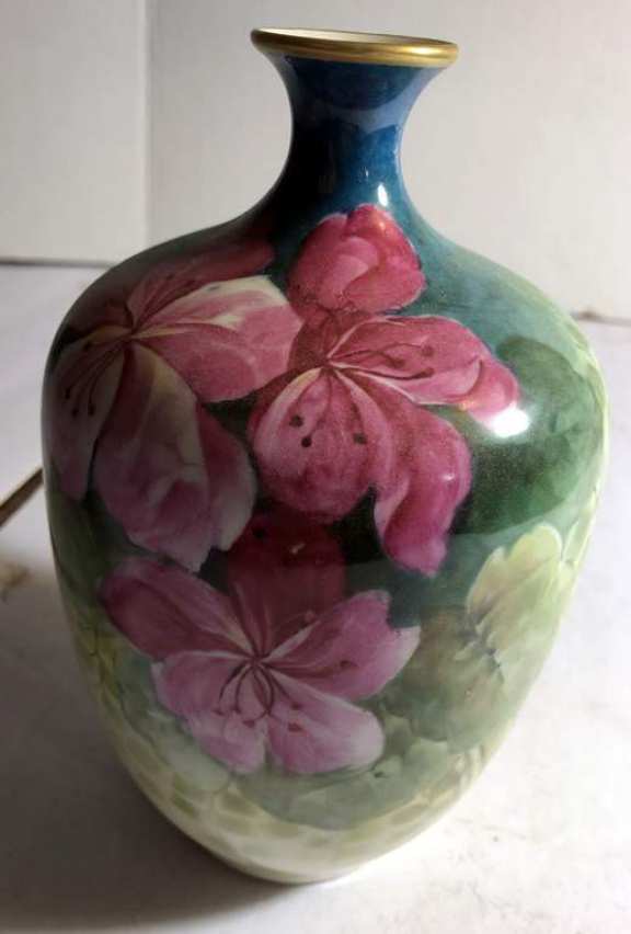 Nice Old French Hand Painted Vase