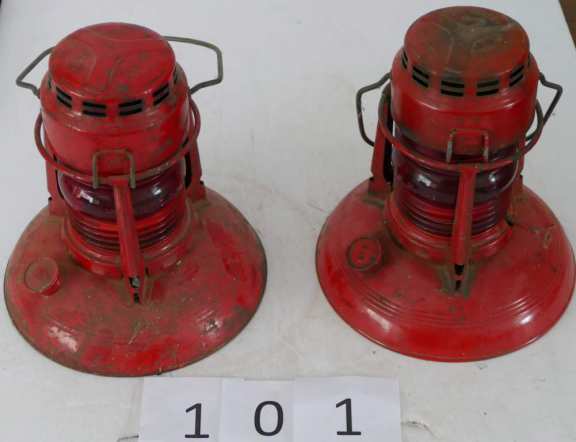 Two Dietz Traffic Guard Lanterns