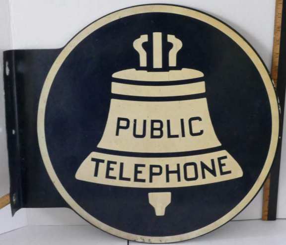 Two Sided Public Telephone Sign