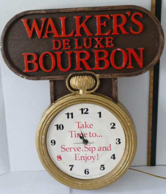 Walkers Deluxe Bourbon Advertising Sign