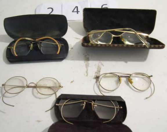 5 pairs old reading glasses