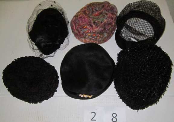 6 vintage hats