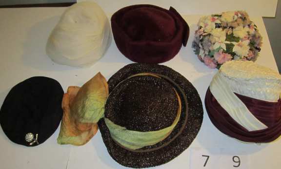 6 vintage hats