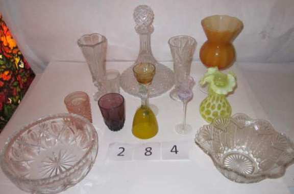 Assorted glassware