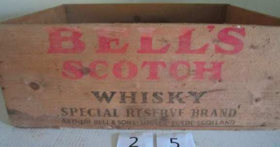 Bell's scotch whiskey wooden box