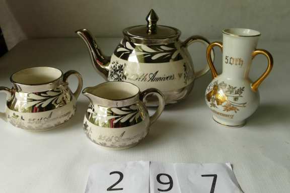 English 25th Anniversary Teapot Set