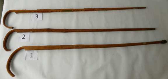 Lot of three canes