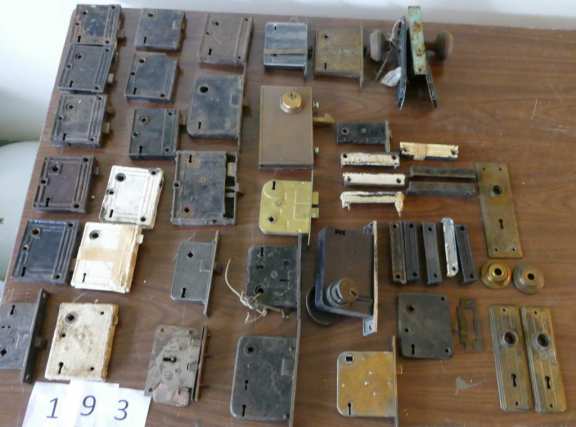 Lot of Vintage Latch Sets & various escutcheon plates