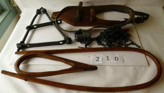 Primitive Wooden and Metal Animal Restraints