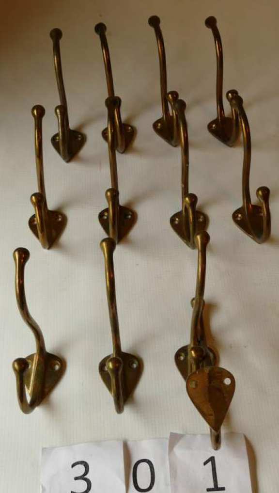 Solid Brass Vintage Coat Hooks