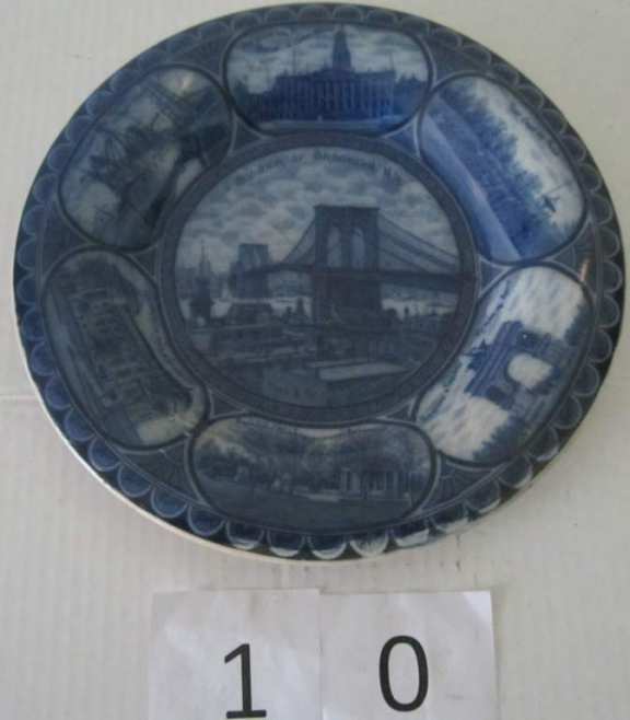 Souvenir plate of Brooklyn NY