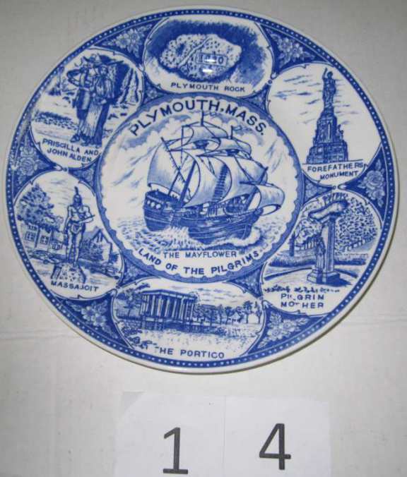 Souvenir plate Plymouth Mass