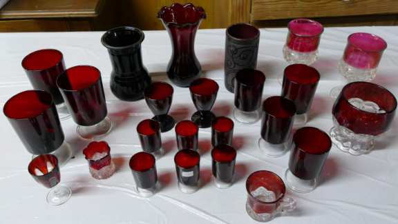 Various Red Glass